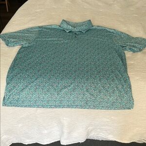 Hogan Teal Polo Shirt with Pattern